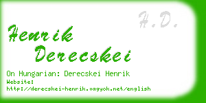 henrik derecskei business card